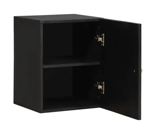 Sienas Skapis Melna 38 X 33 X 48 Cm Cieta Mango Koksne Vidaxl