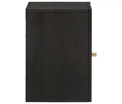Sienas Skapis Melna 38 X 33 X 48 Cm Cieta Mango Koksne Vidaxl