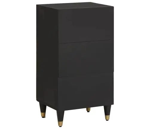 Kabalas Su Lentyna Juoda 40 X 33 X 75 Cm Kietas Mango Medis