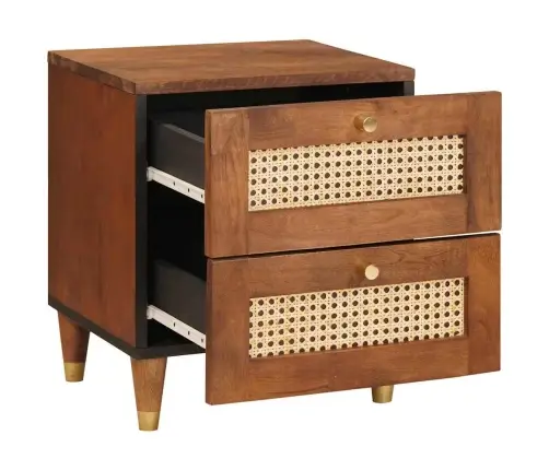 Šalia Lovos Spintelė Su Stalčių Ruda 40 X 33,5 X 46 Cm