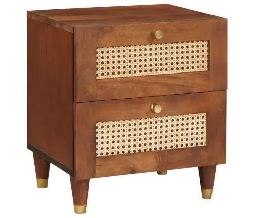 Šalia Lovos Spintelė Su Stalčių Ruda 40 X 33,5 X 46 Cm