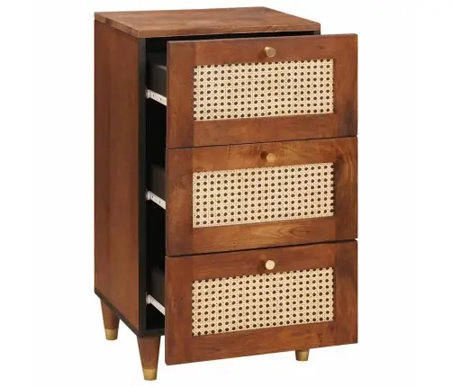 Puse Brūna 40 X 33.5 X 75 Cm Zari Un Ciets Mango Koks Vidaxl