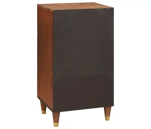 Puse Brūna 40 X 33.5 X 75 Cm Zari Un Ciets Mango Koks Vidaxl