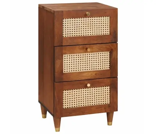 Puse Brūna 40 X 33.5 X 75 Cm Zari Un Ciets Mango Koks Vidaxl