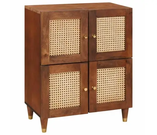 Puse Brūna 60 X 33.5 X 75 Cm Zari Un Ciets Mango Koks Vidaxl