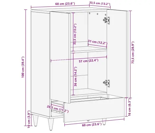 Medijų Saugojimo Spintelės Ir Stelažai Ruda 60 X 33.5 X 100 Cm
