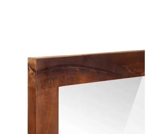 Peegel Pruun Ja Hõbe 50 X 70 Cm Tugev Mango Puit, Klaas