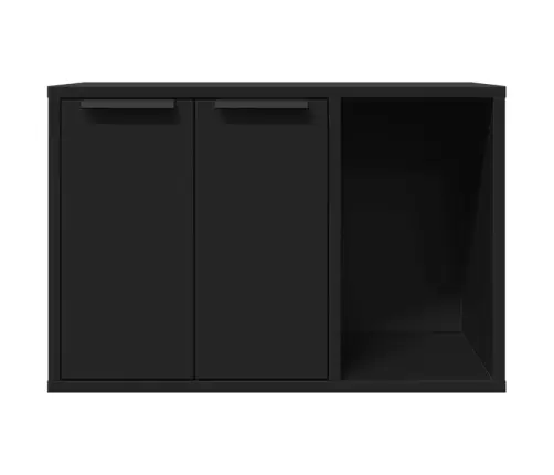 Kaķu Pakaišu Kastes Korpuss Melns 60X40X40 Cm Inženierijas Koks Vidaxl