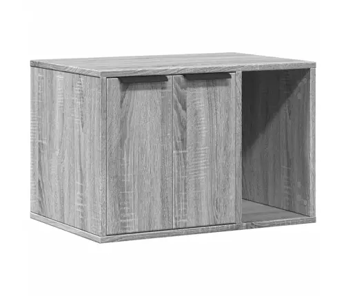 Kaķu Pakaišu Kastes Korpuss Pelēks 60X40X40Cm Inženierijas Koks Vidaxl