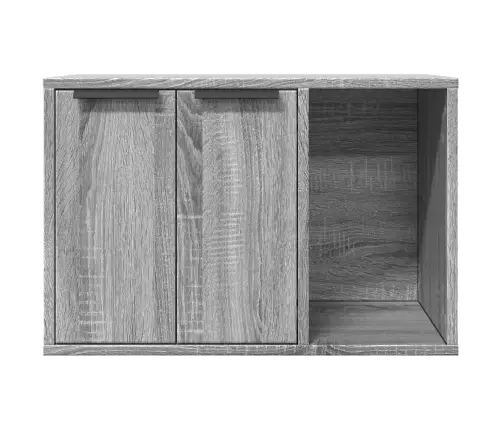 Kaķu Pakaišu Kastes Korpuss Pelēks 60X40X40Cm Inženierijas Koks Vidaxl