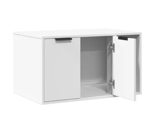 Kaķu Pakaišu Kastes Korpuss Balts 80X50X45 Cm Inženierijas Koks Vidaxl