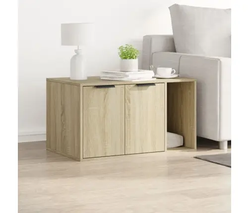 Kaķu Pakaišu Kastes Korpuss Ozola 80X50X45 Cm Inženierijas Koks Vidaxl