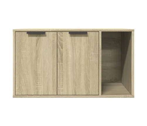 Kaķu Pakaišu Kastes Korpuss Ozola 80X50X45 Cm Inženierijas Koks Vidaxl