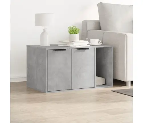 Kaķu Pakaišu Kastes Korpuss Pelēks 80X50X45Cm Inženierijas Koks Vidaxl