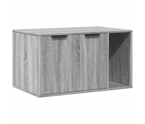 Kačių Kraiko Dėžės Spintelė, Pilka Ąžuolo, 80X50X45cm Mediena