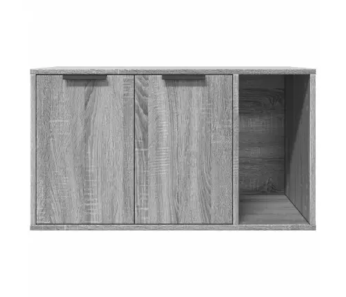 Kačių Kraiko Dėžės Spintelė, Pilka Ąžuolo, 80X50X45cm Mediena