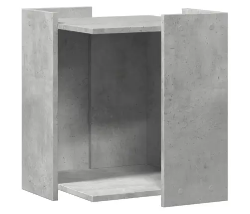 Kaķu Pakaišu Kastes Korpuss Pelēks 42X42X51Cm Inženierijas Koks Vidaxl