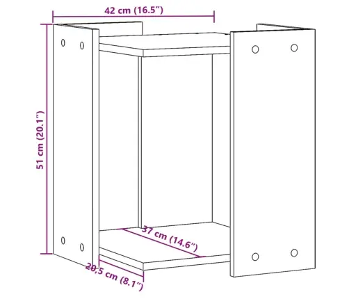 Kaķu Pakaišu Kastes Korpuss Pelēks 42X42X51Cm Inženierijas Koks Vidaxl
