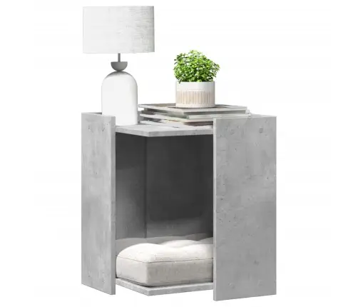 Kaķu Pakaišu Kastes Korpuss Pelēks 42X42X51Cm Inženierijas Koks Vidaxl