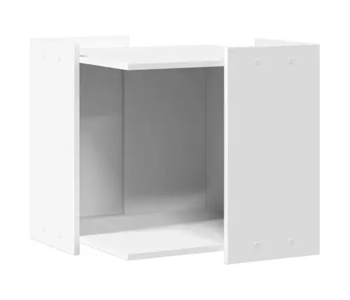 Kaķu Pakaišu Kastes Korpuss Balts 53X53X51 Cm Inženierijas Koks Vidaxl