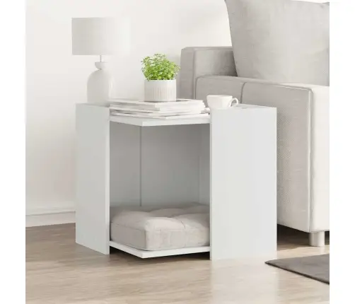 Kaķu Pakaišu Kastes Korpuss Balts 53X53X51 Cm Inženierijas Koks Vidaxl