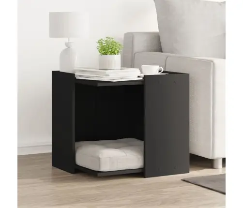 Kaķu Pakaišu Kastes Korpuss Melns 53X53X51 Cm Inženierijas Koks Vidaxl