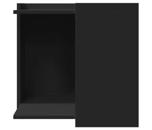 Kaķu Pakaišu Kastes Korpuss Melns 53X53X51 Cm Inženierijas Koks Vidaxl