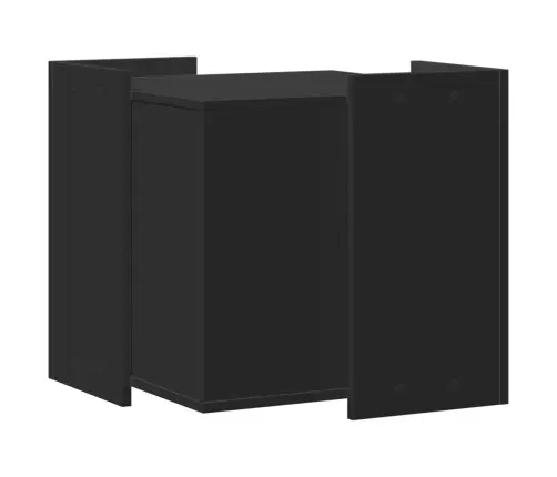 Kaķu Pakaišu Kastes Korpuss Melns 53X53X51 Cm Inženierijas Koks Vidaxl