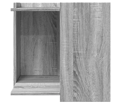 Kaķu Pakaišu Kastes Korpuss Pelēks 53X53X51Cm Inženierijas Koks Vidaxl