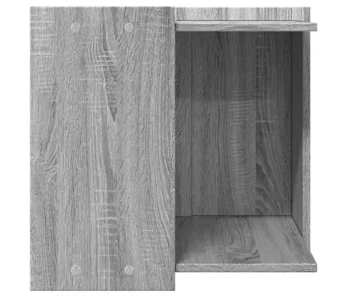 Kaķu Pakaišu Kastes Korpuss Pelēks 53X53X51Cm Inženierijas Koks Vidaxl