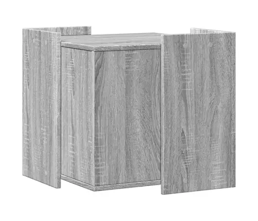 Kaķu Pakaišu Kastes Korpuss Pelēks 53X53X51Cm Inženierijas Koks Vidaxl