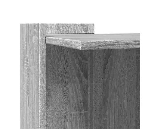 Kaķu Pakaišu Kastes Korpuss Pelēks 53X53X51Cm Inženierijas Koks Vidaxl