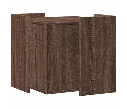 Kaķu Pakaišu Kastes Korpuss 53X53X51 Cm Inženierijas Koks Vidaxl