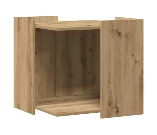 Kaķu Pakaišu Kastes Korpuss 53X53X51 Cm Inženierijas Koks Vidaxl