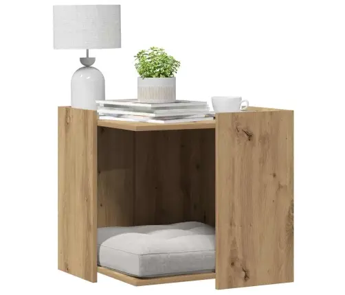 Kaķu Pakaišu Kastes Korpuss 53X53X51 Cm Inženierijas Koks Vidaxl