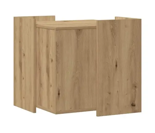 Kaķu Pakaišu Kastes Korpuss 53X53X51 Cm Inženierijas Koks Vidaxl