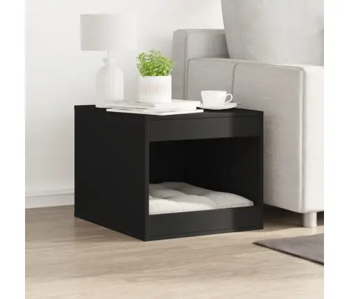 Kaķu Pakaišu Kastes Korpuss Melns 47X59X42 Cm Inženierijas Koks Vidaxl