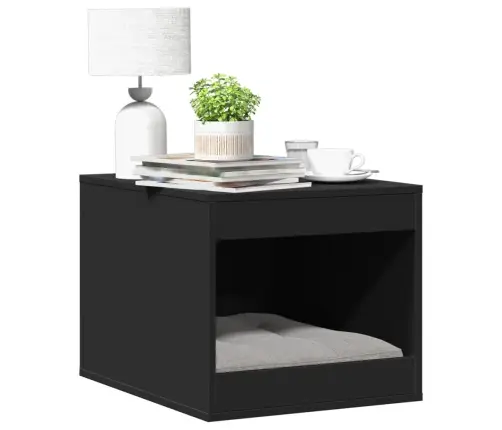 Kaķu Pakaišu Kastes Korpuss Melns 47X59X42 Cm Inženierijas Koks Vidaxl