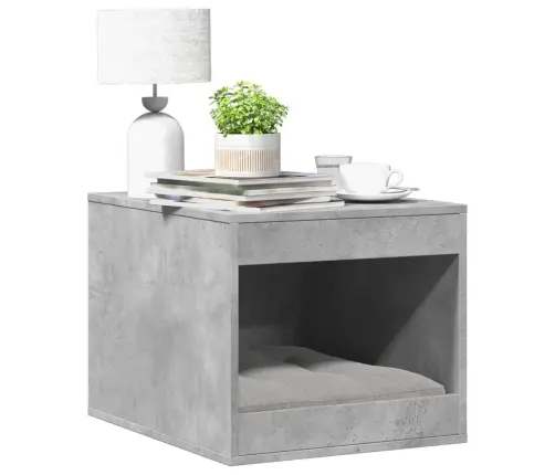 Kaķu Pakaišu Kastes Korpuss Pelēks 47X59X42Cm Inženierijas Koks Vidaxl