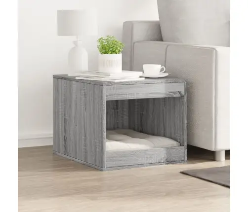 Kačių Kraiko Dėžės Spintelė, Pilka Ąžuolo, 47X59X42cm Mediena