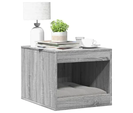 Kačių Kraiko Dėžės Spintelė, Pilka Ąžuolo, 47X59X42cm Mediena