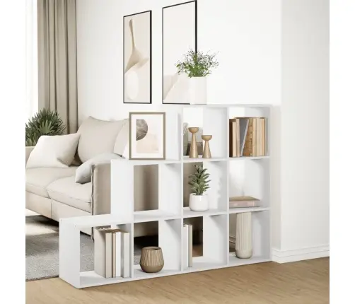 Pertvara/Knygų Spinta, Balta, 137,5X29X103,5cm 3 Aukštų