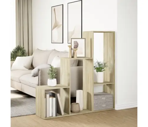 Telpas Sadalītājs, Grāmatu Plaukts, 3 Līmeņi, 123X29X123 Cm Vidaxl