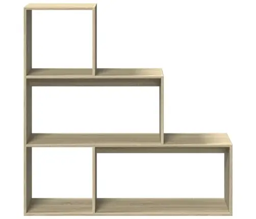 Telpas Sadalītājs, Grāmatu Plaukts, 3 Līmeņi, 123X29X123 Cm Vidaxl