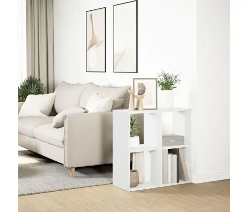 Kambario Pertvara, Knygų Lentyna, Balta, 69,5X29X69,5 cm Inžinerinė Mediena