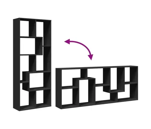 Telpas Sadalītājs, Grāmatu Plaukts, Melns, 67X25X161,5 Cm Vidaxl