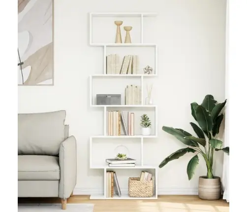 Ruumijagaja 6 Korrust, Valge, 70X24X193 cm Tehispuit