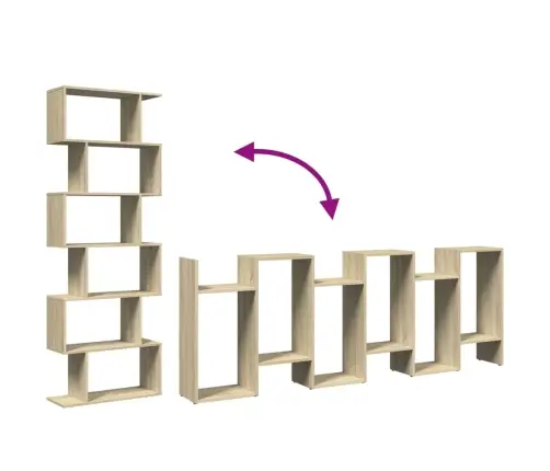 Telpas Sadalītājs, Grāmatu Plaukts, 6 Līmeņi, 70X24X193 Cm Vidaxl