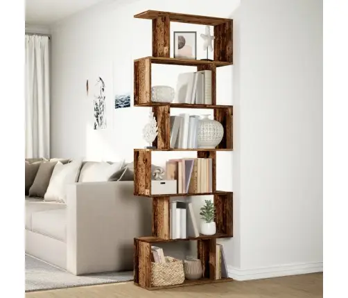 Telpas Sadalītājs, Grāmatu Plaukts, 6 Līmeņi, 70X24X193 Cm Vidaxl