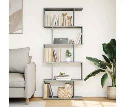 Pertvara/Knygų Spinta, Betono Pilka, 70X24X161cm 5 Pakopų